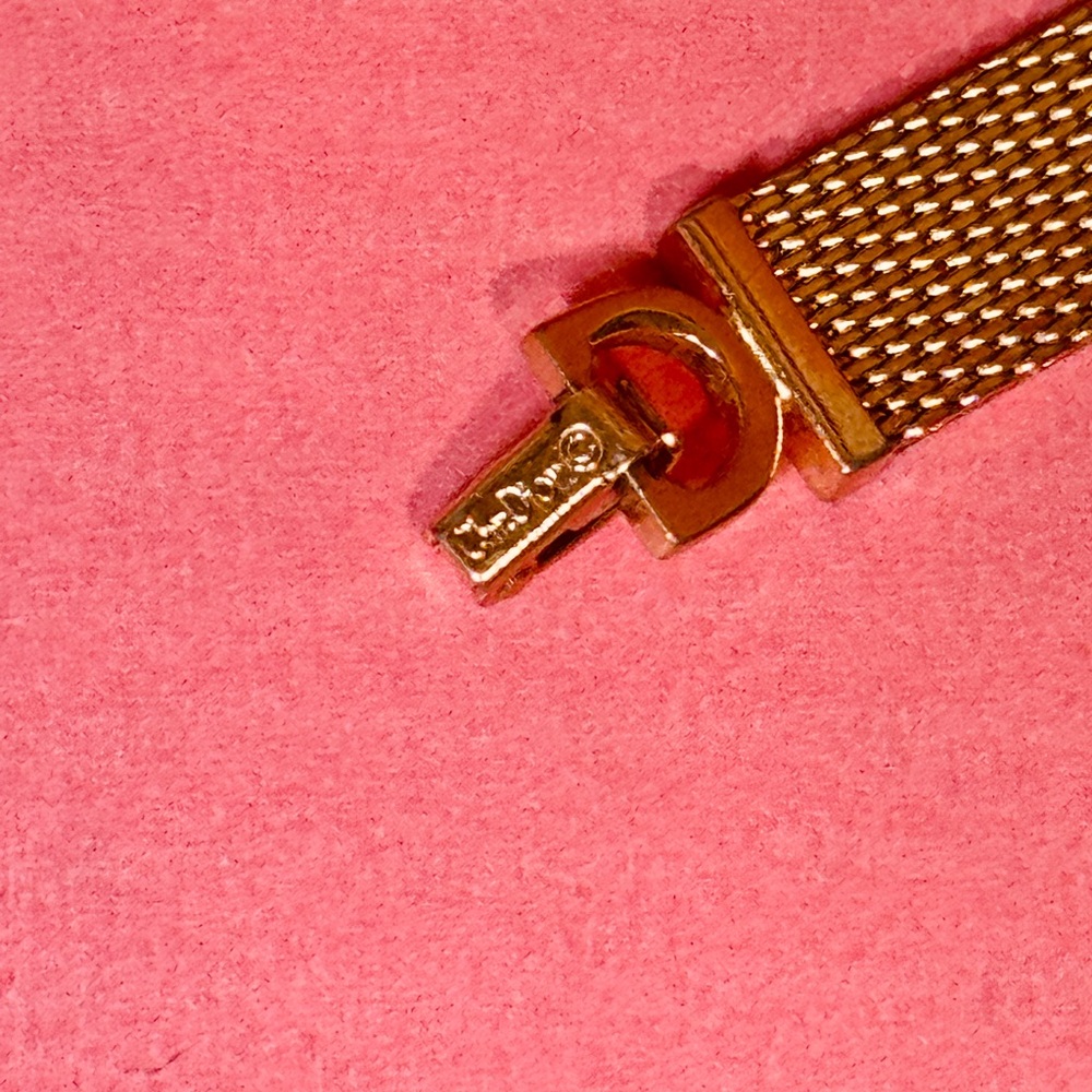 Dior Gold Mesh Bracelet with Sparkling Centerpiece - Picture 12 of 12